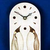Emperor Penguins Mantle Clock
