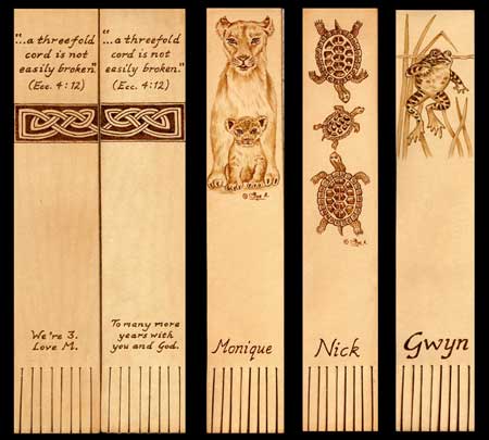 Personalised Leather Bookmarks