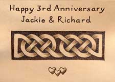 Celtic Lovers Knot 3rd Anniversary Leather Artwork