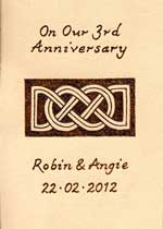 Celtic Lover's Knot 3rd Anniversary Leather