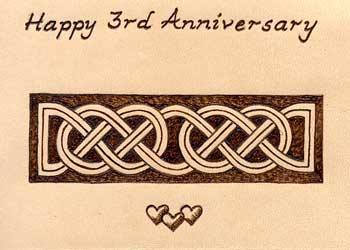 Celtic Lovers Knot 3rd Anniversary Leather Artwork