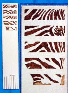 Zebra Leather Bookmark