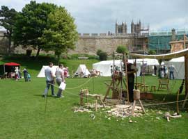 1000 Years of Traditional Crafts at Lincoln Castle Pole Lathe Turning