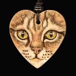 Tabby Cat Eyes Pendant