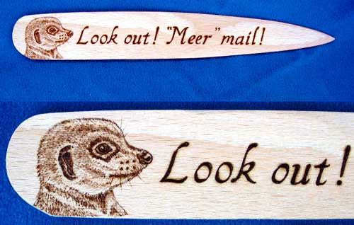 Meerkat Wooden Letter Opener